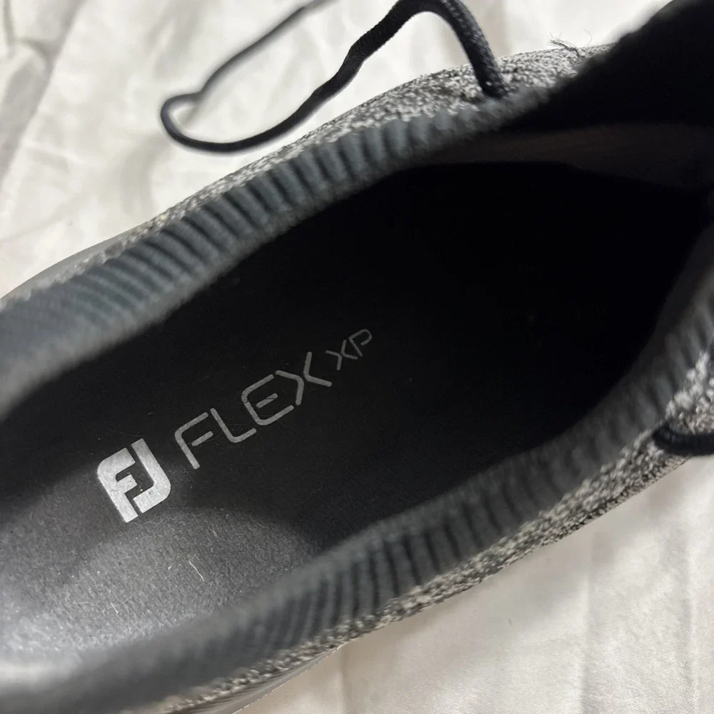 FootJoy Flex XP Womens Golf Shoes Sz 6 M Athletic Black Gray Low Top Sneakers